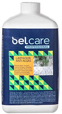 BELCARE - Detergente per pietre naturali, cemento e piscine, rimuove muffe, alghe e muschi, per uso interno ed esterno, 1 litro.
