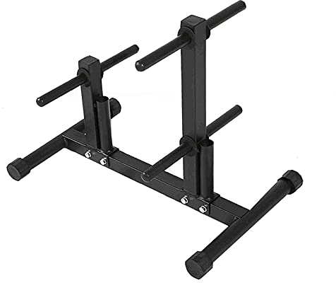 YRHH Langhantel-Rack, Horizontales Langhantel-Rack, Langhantel-Aufbewahrungsregal Für 25 Mm (1 Zoll), Stahl-Multifunktions-Standardplatten-Organizer, Heim-Fitness-Aufbewahrungsregal, Platz Sparen