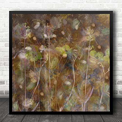 Fingerprint Designs Flower Hortensia Flowers Flora Floral Pattern Graphic Square Wall Art Print