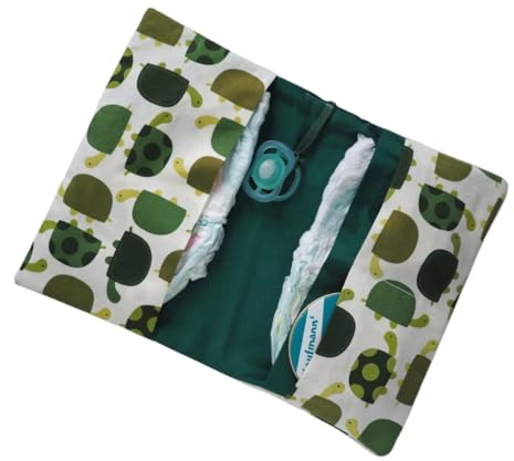 Windeltasche, Wickeltasche, Schiff, mit Namen, individualisiert, Babytasche, Schildkröte, grün