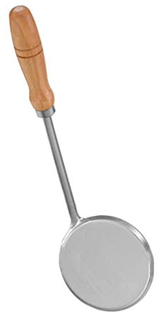 Zerodeko Stainless Steel Youdunzi Mold Fry Oil Spoon Long Handle Flat Spoon for Frying for Home Restaurant Use