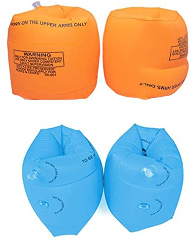 Simbands barn armband simband uppblåsbar simning armband barn pool float armband för eftervårdssimträning orange 4 st