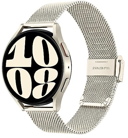 TRUMiRR Kompatibel Mit Samsung Galaxy Watch 7/6/5 40mm 44mm Armband - 20mm Gewebte Edelstahl Uhrenarmband Metall