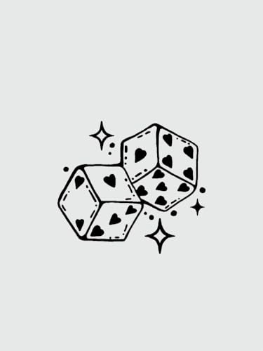 Small Dice Personalized Juice Plant Ink Waterproof Semi-Permanent And Long-Lasting 2 Weeks Temporary Tattoo Stickers Do Not Fade Arm Back Chest Men And Women