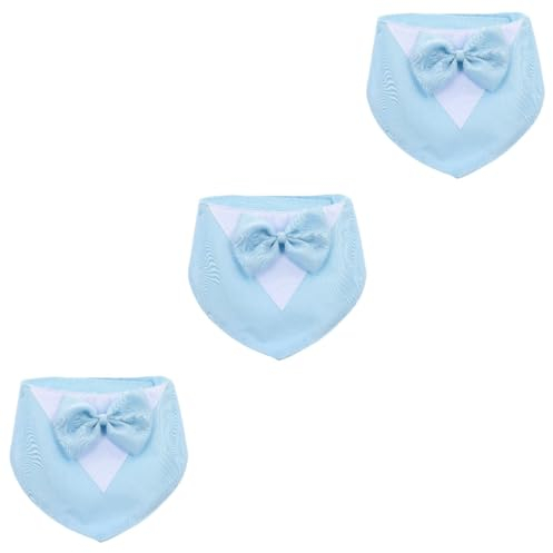 INOOMP 3stücke Dekoratives Hundehalsband Mit Bandana Und Schleife Elegante Haustierhalskette Für Kleine Und Mittelgroße Hunde Und Katzen Hochwertiges Langlebiges Design