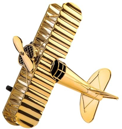 TTETTZ Vintage Flugzeug Modell Mini Eisen Dekorative Flugzeug Kleine Flugzeug Flugzeug Modell, Großes Gold