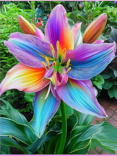 Amarylliszwiebel, GroßE BlüTen, Gartenpflanze，Amaryllis Pflanze，Zwiebelpflanze,Amaryllis Zwiebel Winterhart，Winterhart,MehrjäHrig,Garten,Amaryllis -2zwiebeln-H