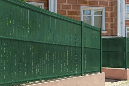 CASANOOV – Kit de lamelles occultantes PVC rigide CINTO L.8m x H.150cm – Vert RAL6005 – 152 clips inclus – Brise-vue résistant pour clôture rigide – Installation facile et protection anti-UV