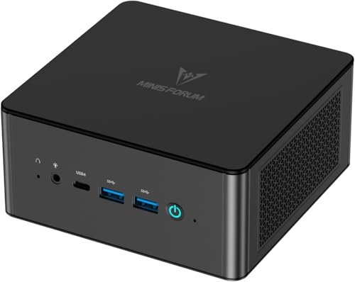 MINIS FORUM UM890 Pro Mini PC, processeur Ryzen 9 8945HS, 8 cœurs/16 Threads jusqu'à 5,2 GHz, Carte Graphique Radeon 780M, Version Barebone sans RAM/SSD/OS, HDMI/DP/USB4 × 2, RJ45 2,5 G × 2