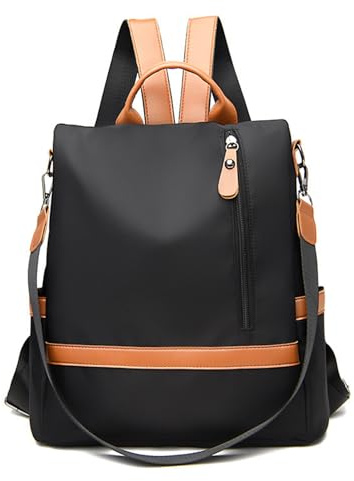Lizbin Rucksack Geldbörse für Damen, Anti-Diebstahl-Rucksack Mode Rucksack Geldbörse, Damen Rucksack Geldbörse Süßer Rucksack, Reiserucksack Schulranzen Handtaschen Damen Umhängetaschen (Schwarz)