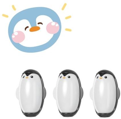 LIBIQI 2/3PCS Rodillo de Pelusas de pingüino, Penguin Lint Roller, Bola Reutilizable con Forma de pingüino, Portable Penguin Washable Hair Remover removedor de Pelo de para el hogar (3PCS-B,74×107mm)
