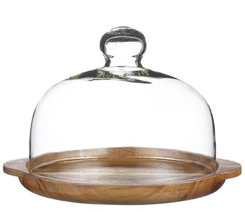 DKRAHRJJ Soporte para Tartas con Tapa en Forma de Domo, Bandeja para Servir Frutas, Bandeja para Servir Tartas, Bandeja para Servir Comida para Fiestas de Cumpleaños, Fiestas, Cocinas