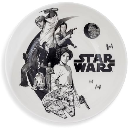 Silver Buffalo Star Wars Collage 9-Inch Ceramic Coupe Dinner Bowl