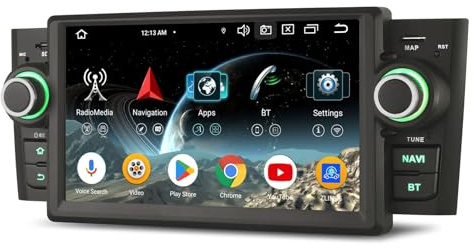 4GB+64GB 8 Core Android 14.0 DAB+ Autoradio per Fiat Grande Punto Linea Navigatore GPS Supporto senza fili CarPlay Android Auto 4G WiFi USB SD Bluetooth 5.0 CANbus DSP FM/AM 7 Pollici IPS Touchscreen