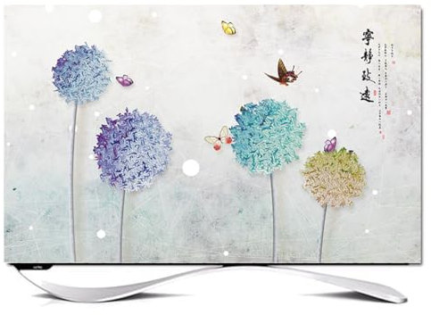 TV Cover Cloth Wall Mounted TV Computer Protective Cover TV Dust Cover LCD LED Desktop Cover Sheet TV Accessories(Size:65IN(W152xH92CM),Color:A)