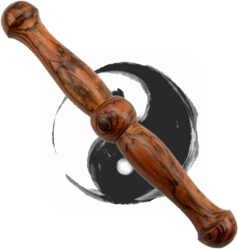 Taiji Kungfu Bang, Traditionell kinesisk Tai Chi-linjalpinne i massivt trä 33x4,5 cm for Tai Chi Qigong-kampsportsövningar(D)