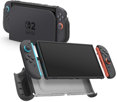 Spigen Ultra Hybrid Compatible with Nintendo Switch 2 Case (2025) Protective Case Compatible with Dock and Detachable Joy Controller- Frost Black