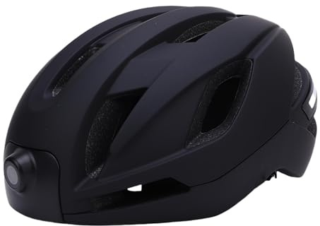 VBESTLIFE Casque de Vélo avec Appareil Photo, Enregistreur Vidéo HD 1080p HD Casque de Cyclisme Intelligent avec Lecteur de Musique Léger Arrière, avec Télécommande pour Hommes Femmes (Black)