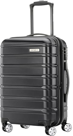 Samsonite Omni 2 Domestic Carry-On Luggage - 22x14x9 Airline-Approved - Features Expandable Polycarbonate Shell, 360° Wheels, TSA Lock - Amazon Exclusive -Midnight Black