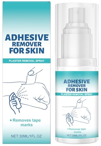 Adhesive Remover for Skin, Stoma Adhesive Remover Spray, Plaster Remover for Skin, Also Used to Remove Bandages and Residual Glue, Silky Touch, Sensitive Skin and Bandage Removal