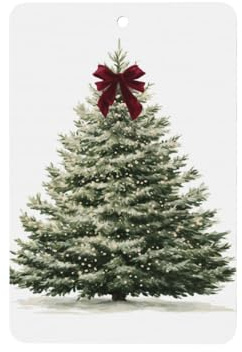 Lot de 4 désodorisants de voiture vintage en forme de sapin de Noël rouge foncé avec nœud en velours - Cartes parfumées à suspendre - Pour tablettes d'aromathérapie de voiture