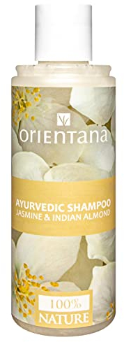 Orientana - Natürliches Haarshampoo | Jasmin & Indischem Mandel | Veganes Shampoo Ohne Silikon Sulfate Und Parabene | Haarpflege | Gegen Haarausfall & Kopfhautjucken | Feuchtigkeit & Volumen - 210ml