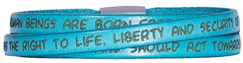 GILARDY Human Rights Leder-Armband BR1 Gravur Menschenrechte