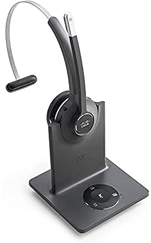 Cisco Systems Headset 561, Schnurloses Einzel-On-Ear-DECT-Headset mit Multi-Source-Basis für USA und Kanada, dunkelgrau, 1 Jahr Garantie mit beschränkter Haftung (CP-HS-WL-561-M-EU=) Einheitsgröße/einstellbar