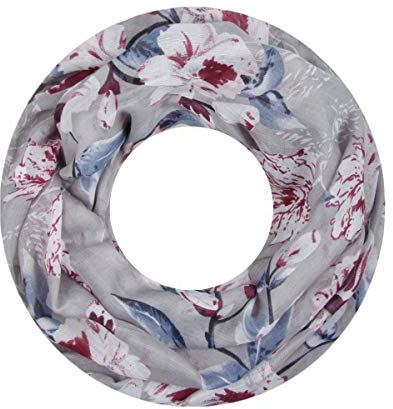 Majea Damen Loop Schal Schlauchschal Halstuch (880020) (grau 33)