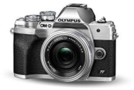 Olympus OM-D E-M10 Mark IV Micro-Four-Thirds-Systemkamera-Kit, 20 MP Sensor, 5-Achsen-Bildstabilisation, leistungsstarker AF, Wi-Fi, inkl. M.Zuiko Digital ED 14 42mm F3.5 5.6 EZ Pancake silber
