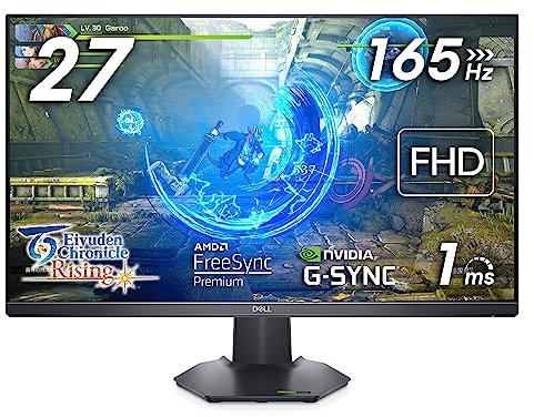 Dell G2723HN 27 Inch Full HD (1920x1080) Gaming Monitor, 165Hz, Fast IPS, 1ms, AMD FreeSync Premium, NVIDIA G-SYNC Compatible, 99% sRGB, DisplayPort, 2x HDMI, 3 Year Warranty, Black