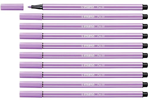 STABILO 10 Stück Zeichenstifte Pen 68 Hellflieder