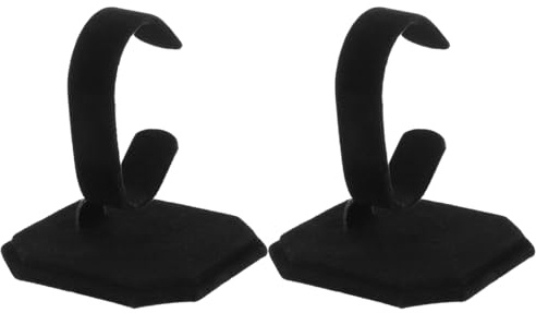 Mikikit Uhrenständer Aus Flanell 10.50X8.50X8.50Cm Schmuckständer Organizer Für Armbanduhren Armbandhalter Eleganter C-Form Ständer Für Zuhause Und Büro