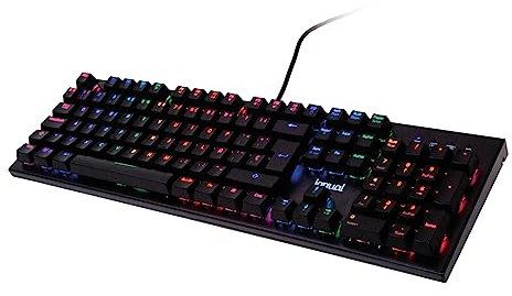 iggual - Teclado Mecánico Obsidian RGB con Cable USB105 Teclas Teclado con IluminaciónLED RGB - Fácil Instalación - Color Negro - Medidas 44,2x13,6x3,7 cm