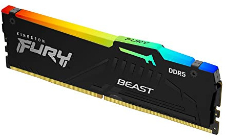 Kingston FURY Beast Black RGB 64GB (4x16GB) 6000MT/s DDR5 CL40 DIMM Desktop Gaming Memory Kit of 4 Intel XMP - KF560C40BBAK4-64