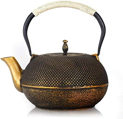 Tetera Hierro Fundido Hervidor de Hierro Fundido Tetera De Hierro Fundido De 60oz/1,8 L, Tetera De Gran Capacidad, Tetera De Hierro Fundido, Cocina Familiar, Té De La Tarde Tetera Japonesa Tetera Hier