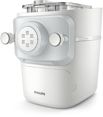 Philips 7000 Series Pasta Maker, ProExtrude Technology 150W, 8 dischi, fino a 8 porzioni, applicazione NutriU, bianco, (HR2660/03)