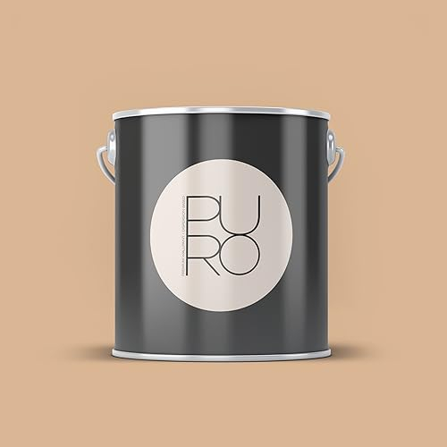 Livingwalls PURO Premium Wandfarbe c7027 - Malerfarbe mit sehr hoher Deckkraft - matte hochwertige Innenfarbe in Beige - 2,5l