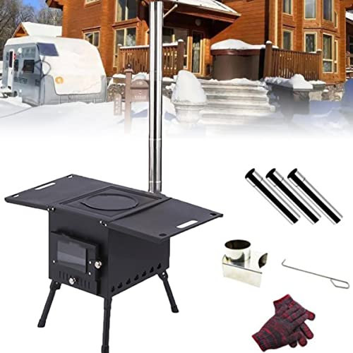 Estufa de Le?a Portátil para Tienda de Campa?a Estufa De Tienda, Estufa De Camping, Mini Estufa De Madera, Estufa De Tienda Caliente, Estufa De Leña, Estufa De Leña,CStyle-L