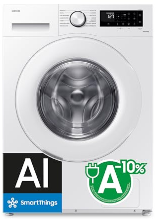 SAMSUNG WW90CGC04DTEEC - Lavadora 9KG - AI EcoBubble™ con SmartThings e Inteligencia Artificial, clase A, color blanco [Clase de eficiencia energética A]