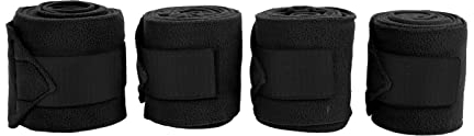 Hochleistungs-Beinbandagen für Pferde, 4 Stück, leuchtendes Orange, doppelseitige Fleece-Beinstütze, unverzichtbare Trainingsausrüstung für Reitsportler und Pferdebegeisterte (Negro)