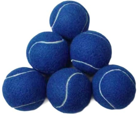 kowaku 6 Pelotas de Tenis, Pelotas elásticas Profesionales de 6,4 cm de diámetro, Pelotas de Entrenamiento Resistentes al Desgaste para Interiores y, Azul