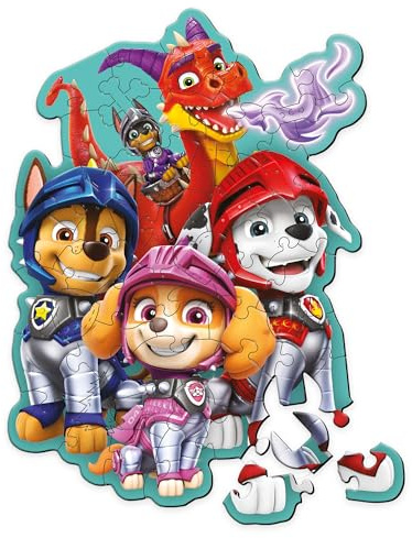 Trefl - Puzzle in Legno: PAW Patrol, Le Avventure della Squadra di Cuccioli - 50 Pezzi, Puzzle ad Incastro Wooden Puzzle, Forme Irregolari, 10 Personaggi, per Bambini dai 5 anni