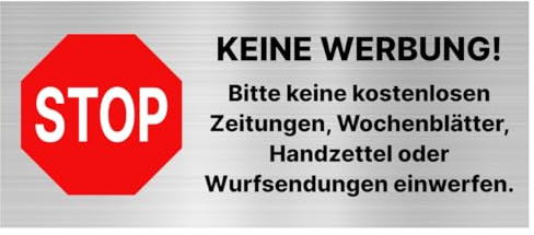 Magnetschild Keine Werbung für Briefkasten 7x3 cm – UV- und Witterungsbeständig Keine Zeitungen Magnet (1)