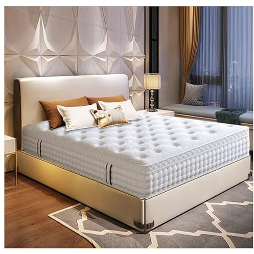 Hybrid-Matratze in Queen-Size-Größe, mit Taschenfederkern aus weichem Schaumstoff und starker Kantenunterstützung für ultimative Bewegungsisolierung, mittelfest, 24 cm dick, 120 x 200 cm