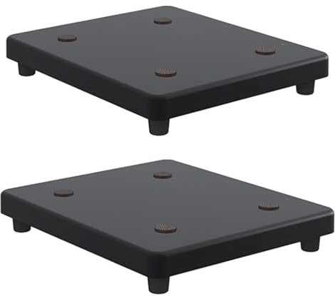 Lot de 2 supports de haut-parleur sur pied avec séparation d'absorption pour caisson de basses - 2 supports de haut-parleurs/plateau de studio A1 - 20 x 30 cm