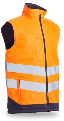 Blackrock Warnschutz-Weste, gepolstert, für Herren und Damen, Uni, Fleece, Gillette, Arbeitskleidung, warm, wasserdicht, winddicht, gesteppt, Größe 5XL