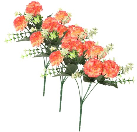 HOMOCONO 3 Piezas Decoración De Artificiales Flores De Artificiales para Fiestas Casa De Realistas Cabezas De