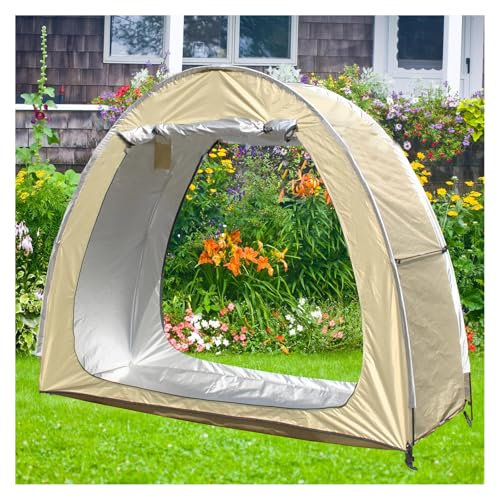 2 PCS Box Biciclette Può Essere Giuntato Garage Moto per Esterno con Tessuto Oxford 210D PU4000 Impermeabile Carport Auto Capannone per Esterno,Yellow