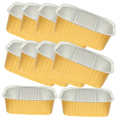 Garneck Lot De 10 Boîtes Alimentaires Épaissies En Aluminium Pour Gâteau Et Gril, Récipient à Gâteau Portable Multifonction, Résistant Au Four Et Micro-ondes, Pour Camping Et Pique-